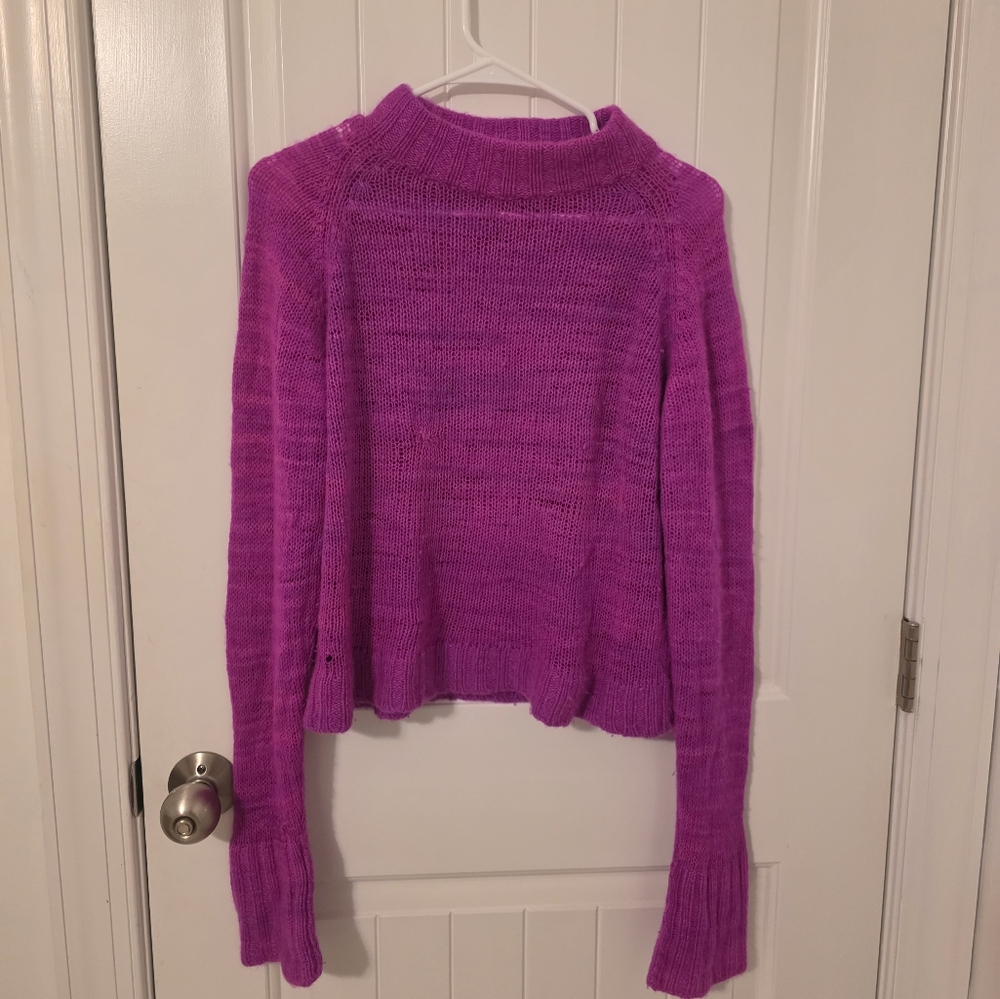 The Elder Statesman Pink Crew Neck Sweater with Relaxed Fit- cashmere